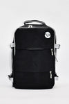Black dance backpack with front pocket and padded straps