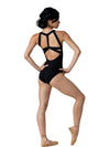 Danz N Motion Sasha black adult leotard with elastic harness back straps