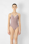 Light pink camisole leotard front view