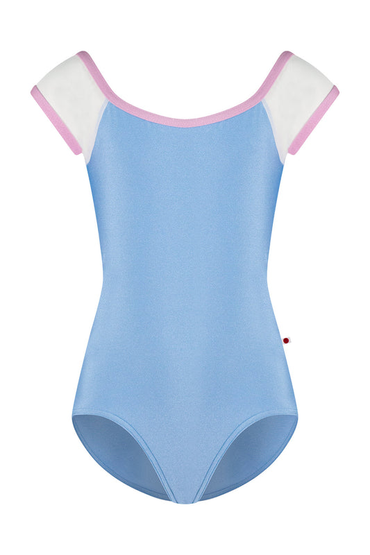 Yumiko Wendy Mesh Child Cap Sleeve Leotard