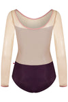 Adult tank leotard with mesh back detail, shown from the back.