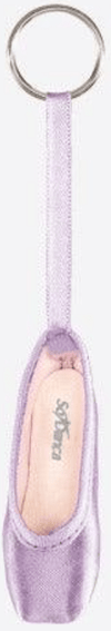 Mini pointe shoe key chain in lilac
