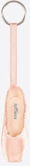 Mini pointe shoe key chain in light pink