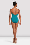 Dancer wearing turquoise camisole leotard standing pose