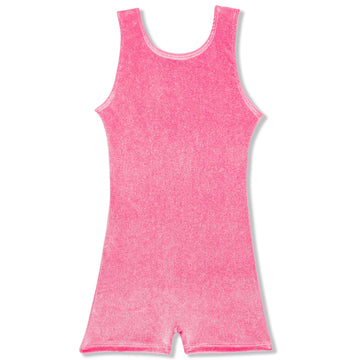 Girl Power Sport Twinkly Pink Velvet Playsuit
