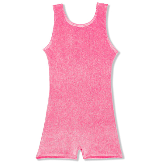 Girl Power Sport Twinkly Pink Velvet Playsuit
