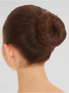 Back view of dancer wearing a ballet bun secured with a hairnet