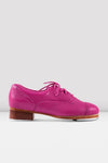 Bloch Jason Samuels Smith ladies tap shoe in fuchsia, side profile view.