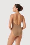 Bloch adult tan bodyliner showing strap configuration