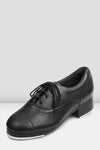Bloch Jason Samuels Smith ladies tap shoe in black, angled side view.