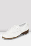 Bloch Jason Samuels Smith ladies tap shoe in white, side profile view.