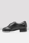 Bloch Jason Samuels Smith ladies tap shoe in black, side profile view.