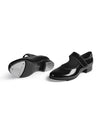 Pair of Bloch Allie Velcro tap shoes shown in black