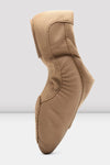 Side view of tan Bloch Pulse jazz shoe