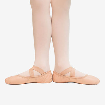 So Danca SD110S Child Bryn Leather Split Sole Ballet Shoe - Pink / Black
