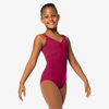 Burgundy tank ballet leotard for children.