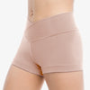 Beige children's dance shorts with wide waistband