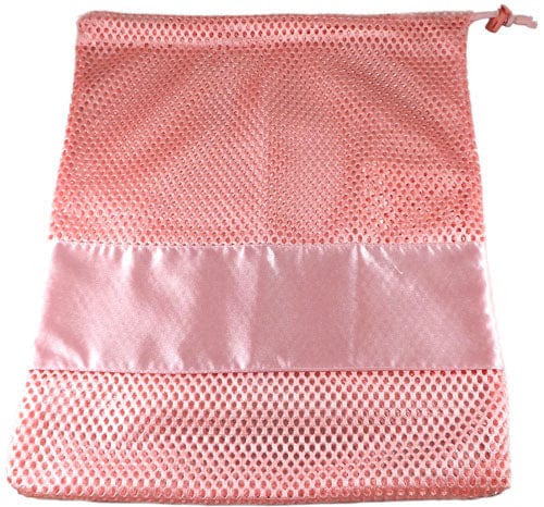 Light pink mesh dance shoe bag