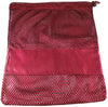 Burgandy mesh shoe bag