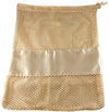 Gold mesh dance shoe bag