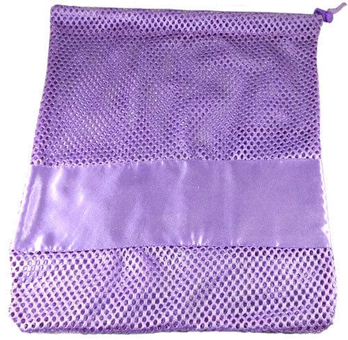 Lavender mesh dance shoe bag