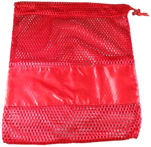 Dark red mesh shoe bag