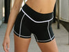 Jo + Jax Beat Shorts high-waisted black dance shorts with contrast piping