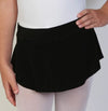 Kids black ballet skirt front view