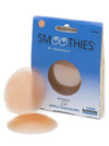 Capezio Smoothies nipple covers displayed in packaging with nude silicone covers shown