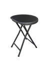 Black folding stool included with changing station