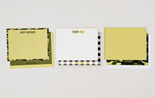 Taylor Elliott Camo + Gingham Boxed Note Cards NC-14