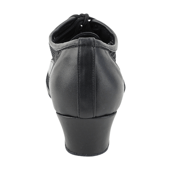 Back view of black leather Very Fine ballroom shoe