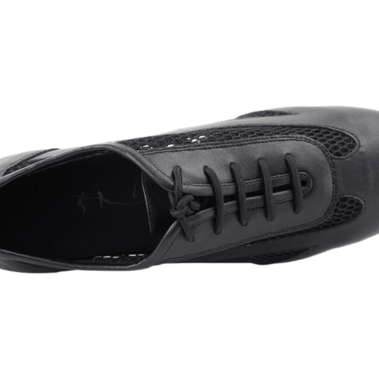 Top view of black leather Very Fine ballroom shoe