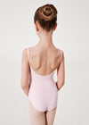 Back view of pink Nikolay Little Alla camisole leotard