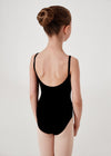 Back view of black Nikolay Little Alla camisole leotard