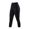 Black 7/8 length dance leggings front view