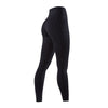 Black high-waisted dance leggings side view