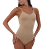 Silky seamless low back camisole adult shown from front in nude tone