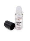 Bunheads Hold It Body Adhesive bottle with cap removed on a white background.