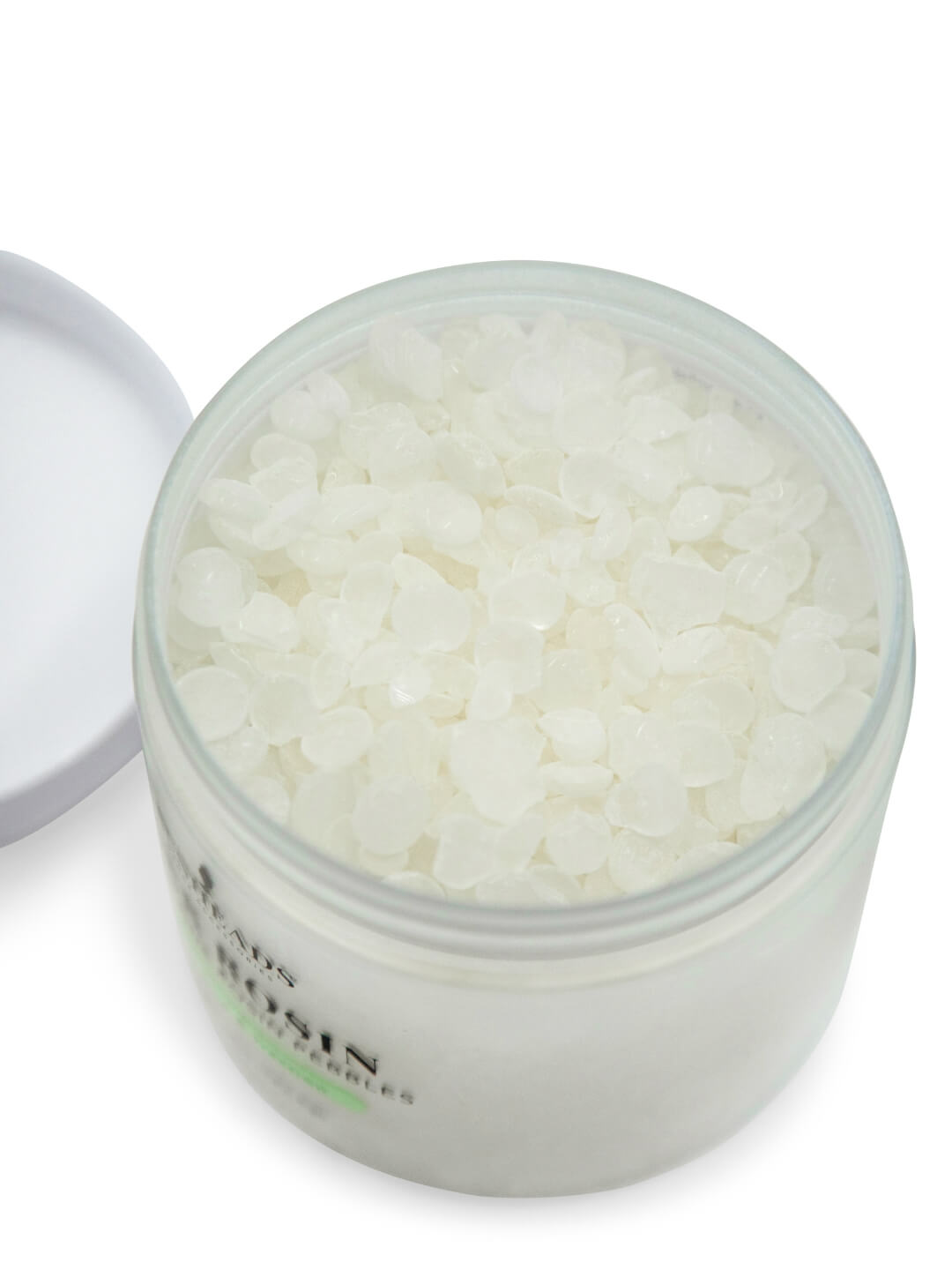 Open jar of Capezio Rock Rosin beads