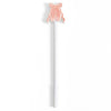 Pippi Post Ballet Slippers & Bow Gel Pen with pink ballet shoe rubber topper and white barrel