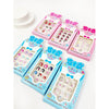Colorful Love and Repeat kids press-on nail sets displayed in pink and blue packaging