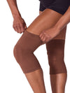 Maple gel dance kneepads worn on both knees against a white background.