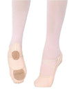 Light pink Capezio Hanami split sole ballet shoes worn by dancer
