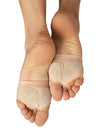 Bottom view of Capezio Jelz footUndeez lyrical dance shoes showing suede sole patches