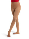 Adult stirrup dance tights in Caramel shown on legs against a white background.