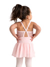 Back view showing crisscross straps and mesh panel detail