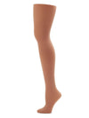 Footed dance tights in dark suntan