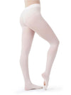 Dancer wearing white transition dance tights