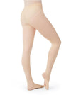 Child dancer wearing shortbread transition dance tights